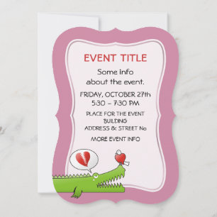 Invitation Alligator en amour