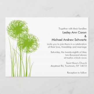 Invitation Allium dans l'Faire-part de mariage de l'herbe