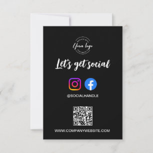Invitation Allons être sur les réseaux sociaux code QR de log