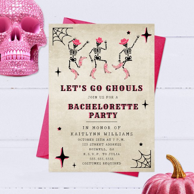 Invitation Allons Gouls Halloween Bachelorette Party (Créateur téléchargé)