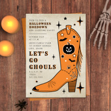Allons Gouls Halloween Hoedown Cowboy Boot