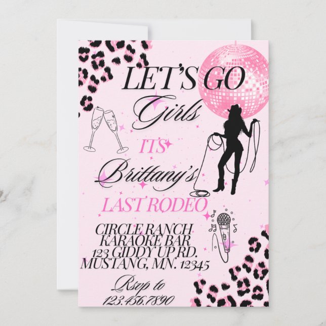 Invitation Allons voir les filles (Devant)