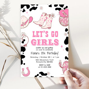 Invitation Allons-y les filles Cowgirl occidentale Anniversai