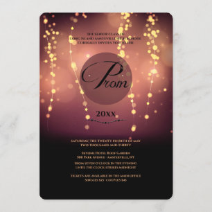 Invitation Allumez l'invitation de bal d'étudiants de ciel