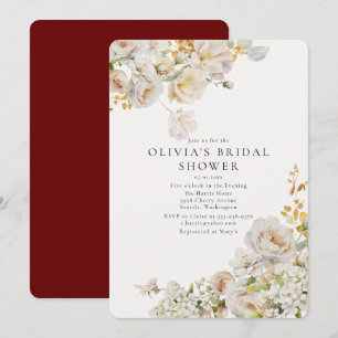 Invitation Allure - Roses blanches et Fête des mariées respir