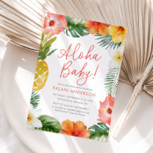 Aloha Baby Baby shower floral tropical