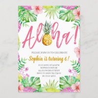 Aloha ! Fête d'anniversaire de la fille aux ananas