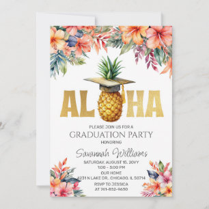 Invitation Aloha Graduation Party Anniversaire