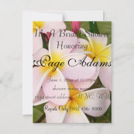 Invitation Aloha Hawaii Frangipani Blossoms Fête de l'mariée