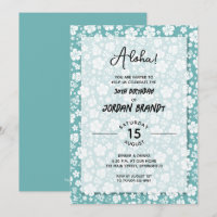 Aloha Hawaiian Floral fête d'anniversaire