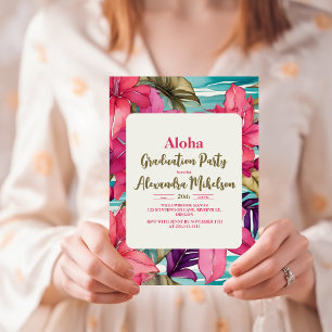 Invitation Aloha Hawaiian Graduation