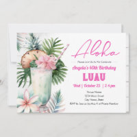Aloha Luau Boisson Tropicale Adulte Anniversaire