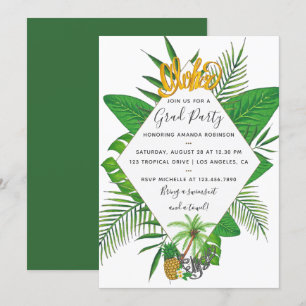 Invitation Aloha Luau Graduation Party