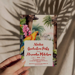 Invitation Aloha Luau Parti Tropical Graduation