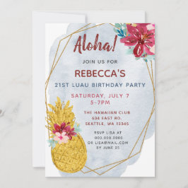 Invitation Aloha Pineapple Luau fête d'anniversaire