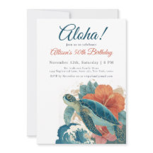 Aloha Tortue de Mer Luau Hawaïen Anniversaire