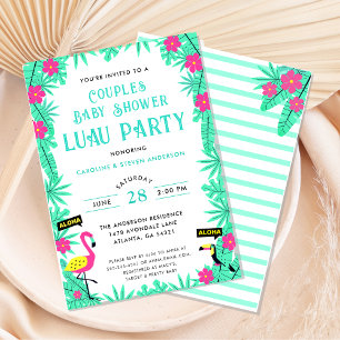 Invitation Aloha Tropical Couples Baby shower Luau