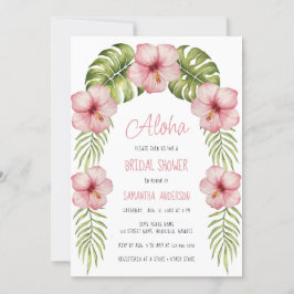 Invitation Aloha Tropical Floral Exotic Feuille Fête des mari