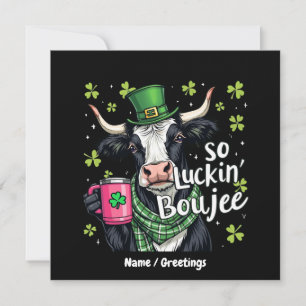 Invitation Alors Chanceux Boujee Rétro St. Patrick's Day