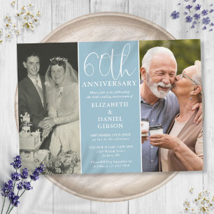 Invitation Alors et maintenant 2 Photo 60e anniversaire de ma