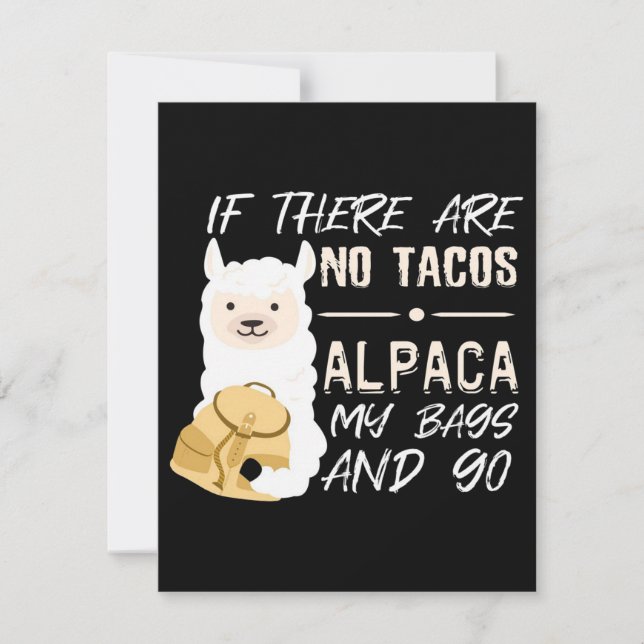 Invitation Alpaca Taco Tacos Alpaca (Devant)