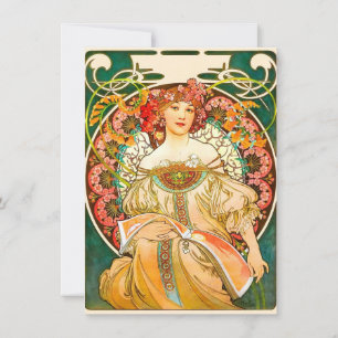 Invitation Alphonse Mucha Art Nouveau Daydream