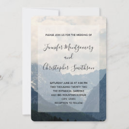 Invitation Alpine Mountains Nature Mariage campagnard photo
