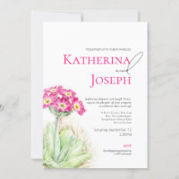 Alpine primrose aquarelle rose mariage photo