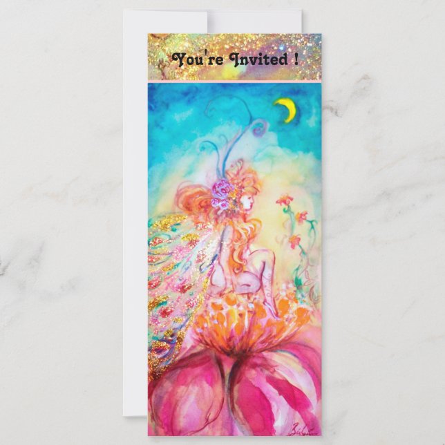 Invitation ALTHEA, rose bleu jaune vert (Devant)