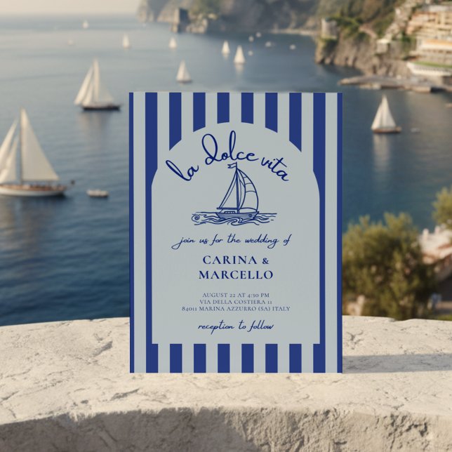 Invitation Amalfi Coast Amore: La Dolce Vita Arch Wedding (Créateur téléchargé)