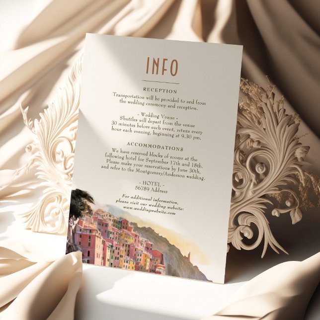 Invitation Amalfi Coast Italie Destination Insérer INFO Détai (Créateur téléchargé)