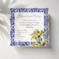 Amalfi italien tuiles bleu citrons mariage