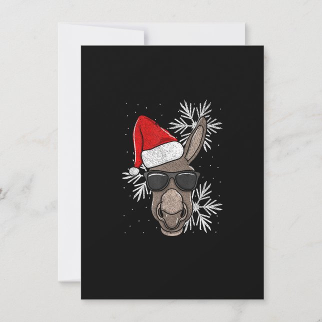 Invitation Amant âne de Noël (Devant)