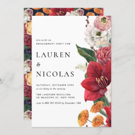 Invitation Amaryllis Amaryllis Botanical Engagement Party