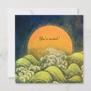 Invitation AMATÉRASU, GODDESS SOLEIL, vert jaune noir