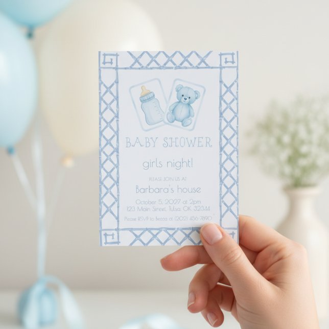 Invitation amateur de partie de mahjong Bamboo Green Dragon (Créateur téléchargé)