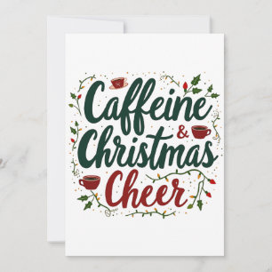 Invitation Amateurs de caféine et de joie de Noël Amateurs de