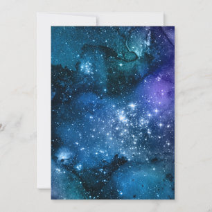 Invitation Amateurs de galaxie Starry Space Blue Sky White Sp