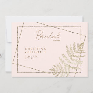 Invitation Ambiance Blush & Gold Elegant Fête des mariées