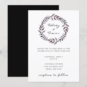 Invitation Ambiance moderne Aquarelle Florale Mariage Invitat