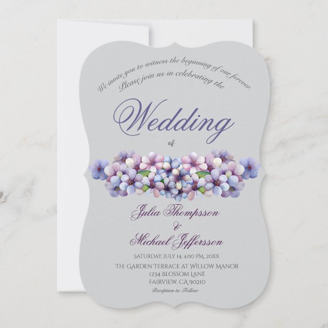Invitation Ambiance romantique et poétique Pastel Lilac (Devant)