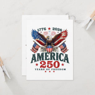 Invitation Américain 250e anniversaire USA Patriotique 4 juil