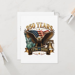 Invitation Américain 250e anniversaire USA Patriotique 4 juil