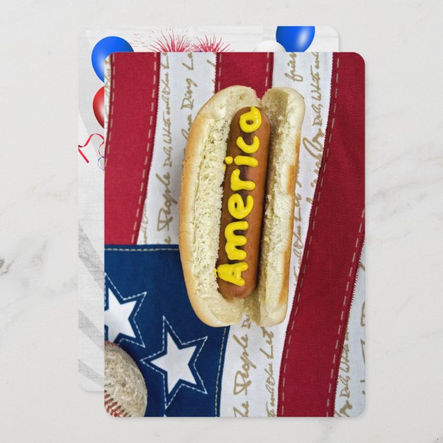 Invitation American BBQ 4 juillet (Devant / Derrière)