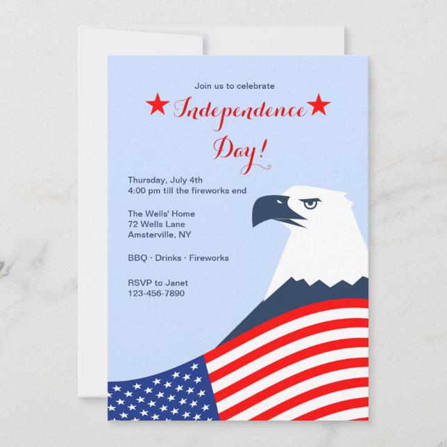 Invitation American Eagle 4 juillet (Devant)