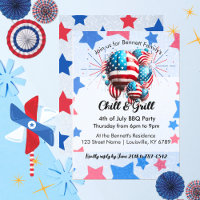 American Flag Balloon & Stars 4 juillet Party