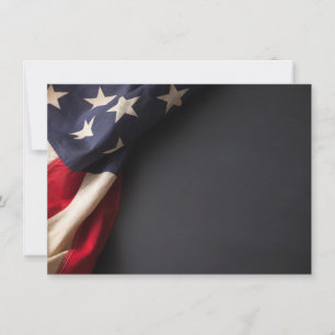 Invitation American Flag on a Chalkboard