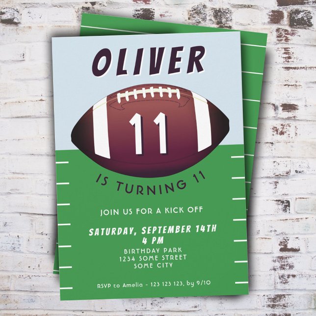 Invitation American Football Ball Sports Boy Anniversaire (Créateur téléchargé)