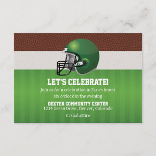 Invitation American Football Bar Mitzvah Réception Insertion