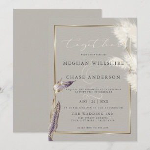 Invitation Amethyst Anthurium Pampas Grass
